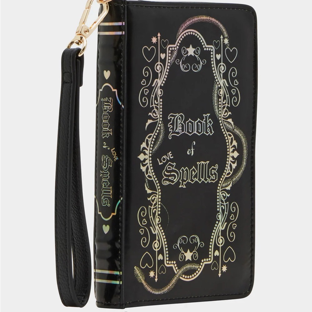 Betsey Johnson Black 'Book of Spells' Wristlet - Picture 2 of 7